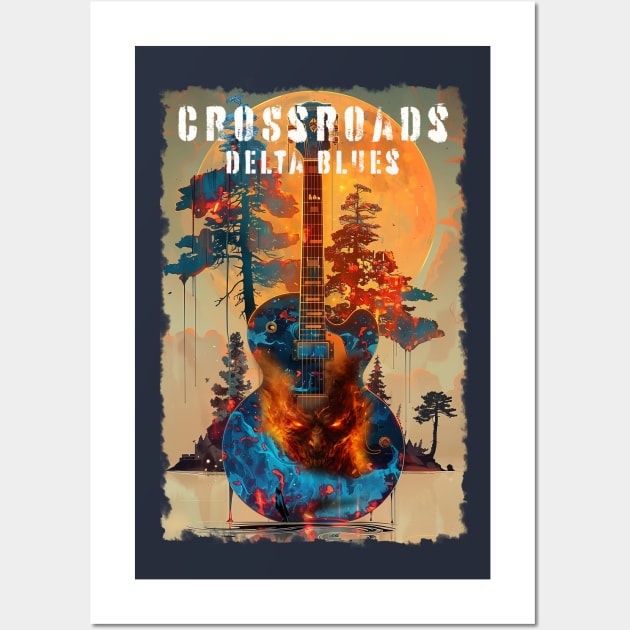 Crossroads guitar Wall Art by DavidLoblaw